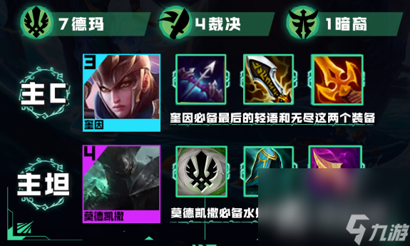 《云顶之弈》s9.5德玛奎因阵容玩法攻略