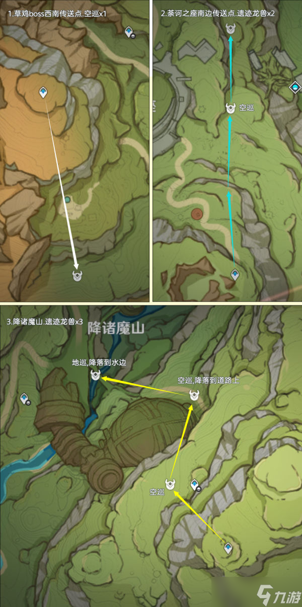 【原神】原锄之旅,遗迹龙兽素材全收录路线篇