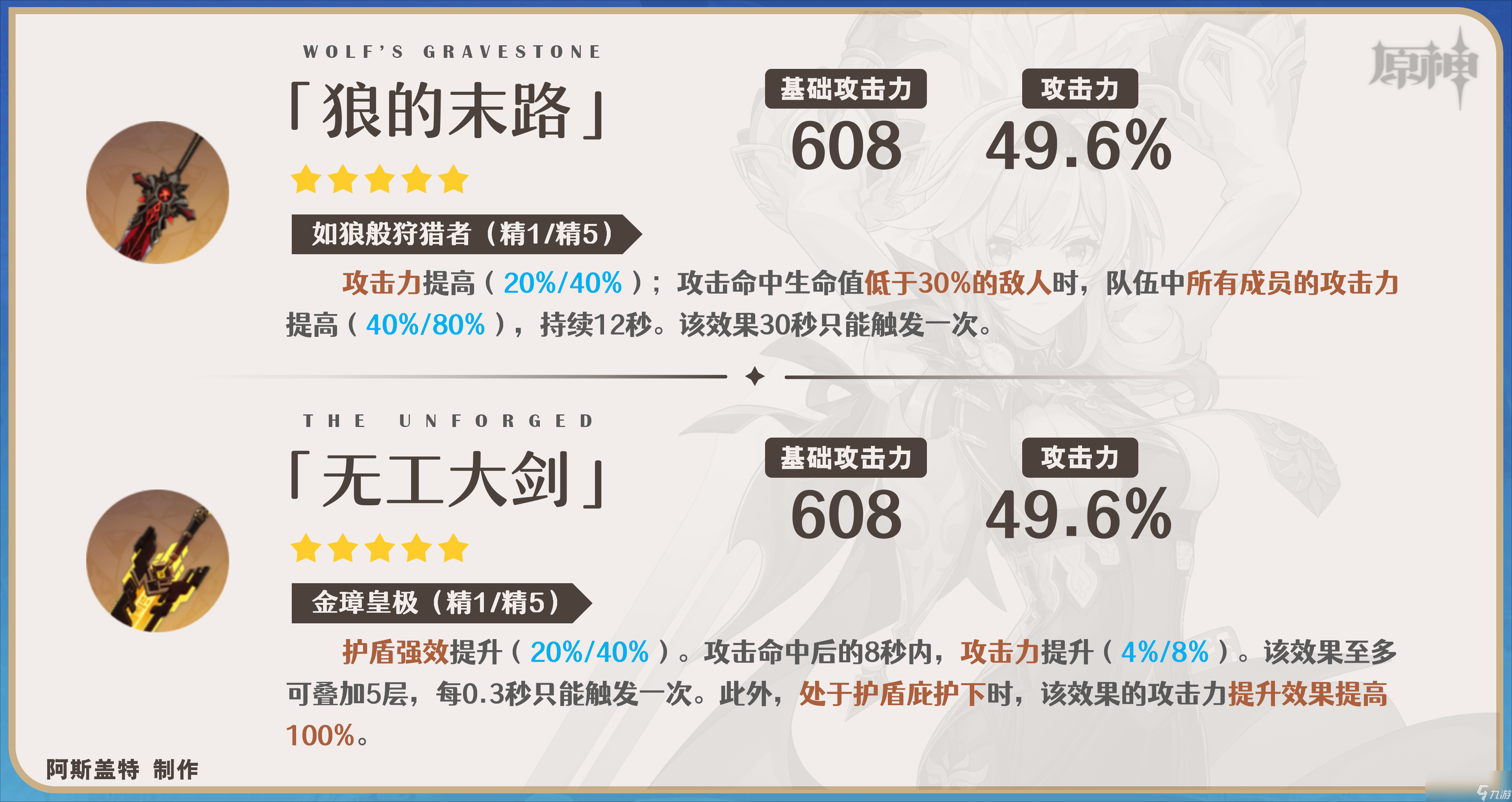 原神2024优菈武器选择推荐