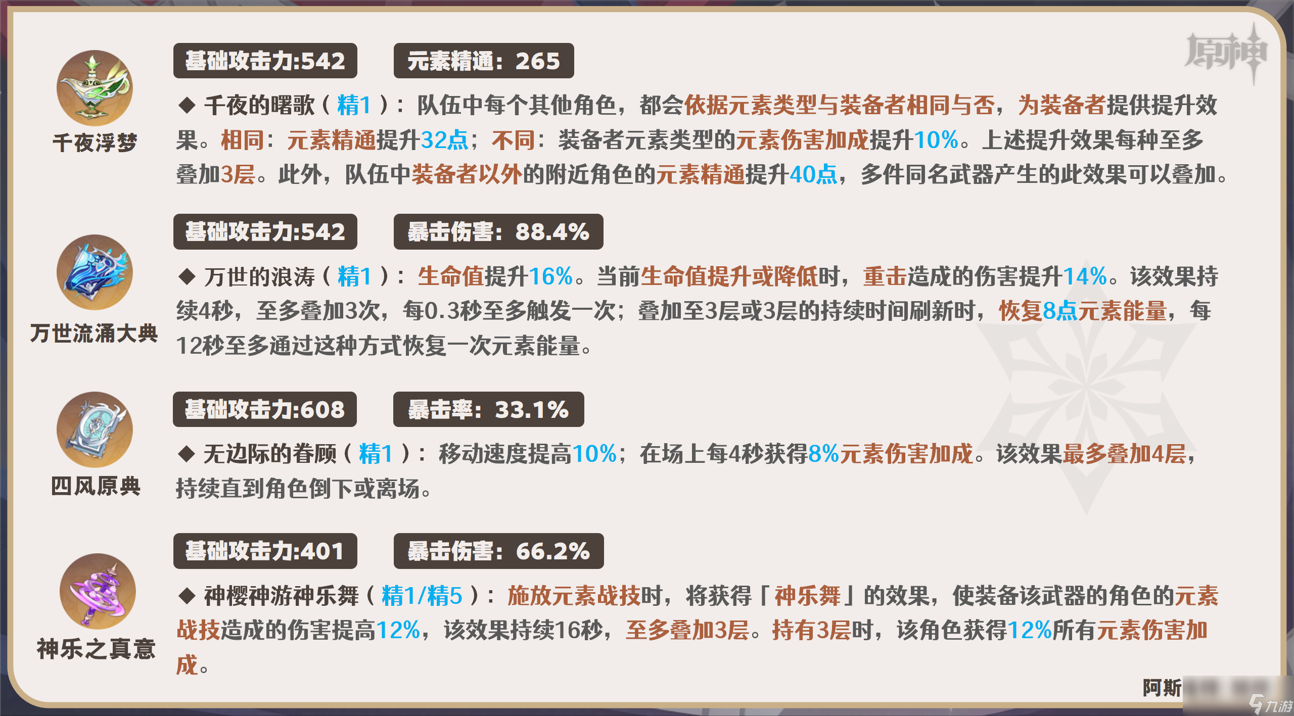 原神2024莱欧斯利武器选择推荐