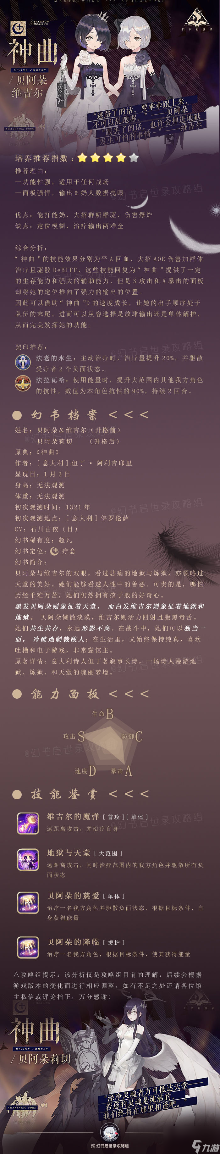 幻書啟世錄神曲-神曲技能契印搭配