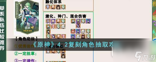原神4.2复刻角色抽取建议