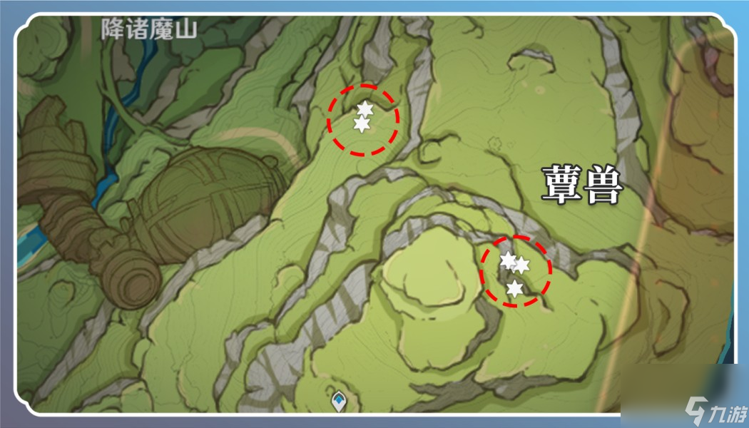 《原神》蕈兽孢子采集路线图