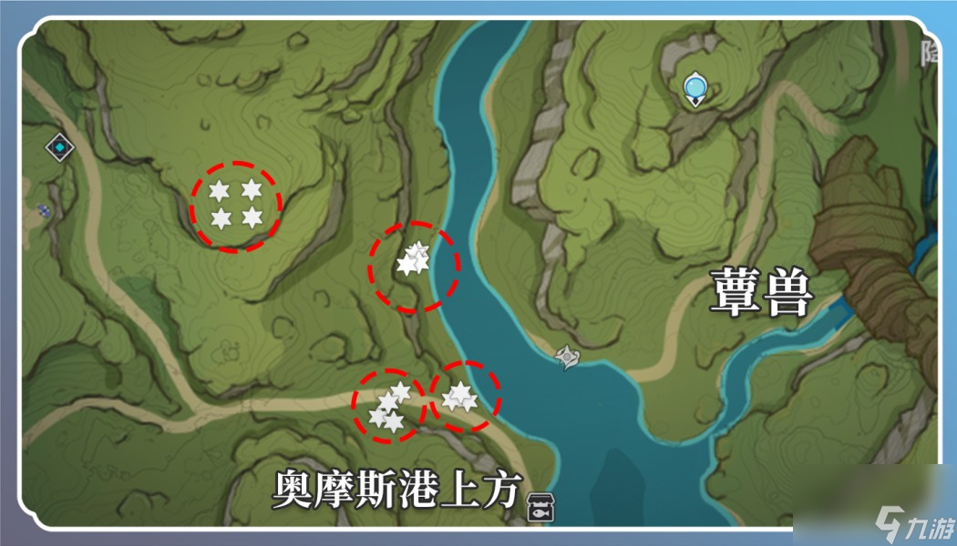 《原神》蕈兽孢子采集路线图