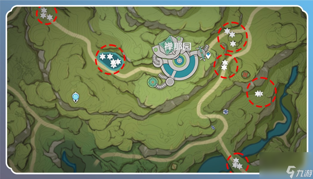 《原神》蕈兽孢子采集路线图
