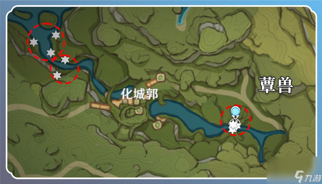 《原神》蕈兽孢子采集路线图