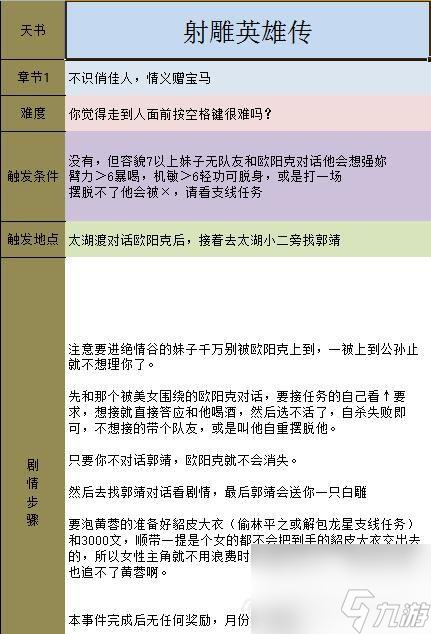 金庸群俠傳5主線任務(wù)通關(guān)攻略（金庸群俠傳5全流程任務(wù)詳解）