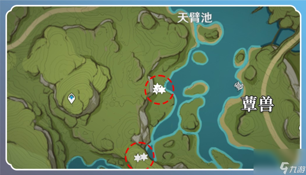 《原神》蕈兽孢子采集路线图