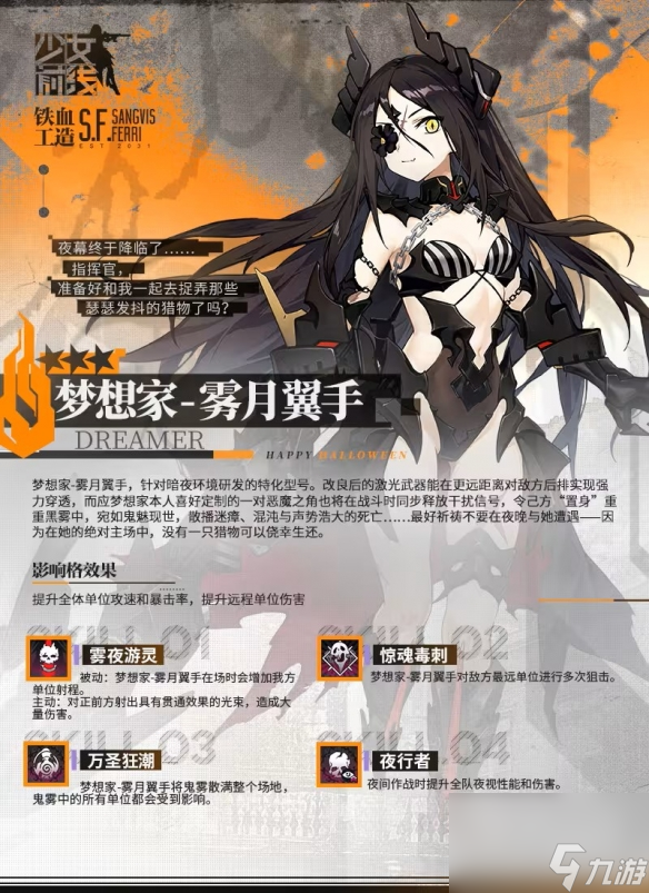 《少女前线》融合势力雾月翼手怎么样 三星融合势力雾月翼手技能介绍