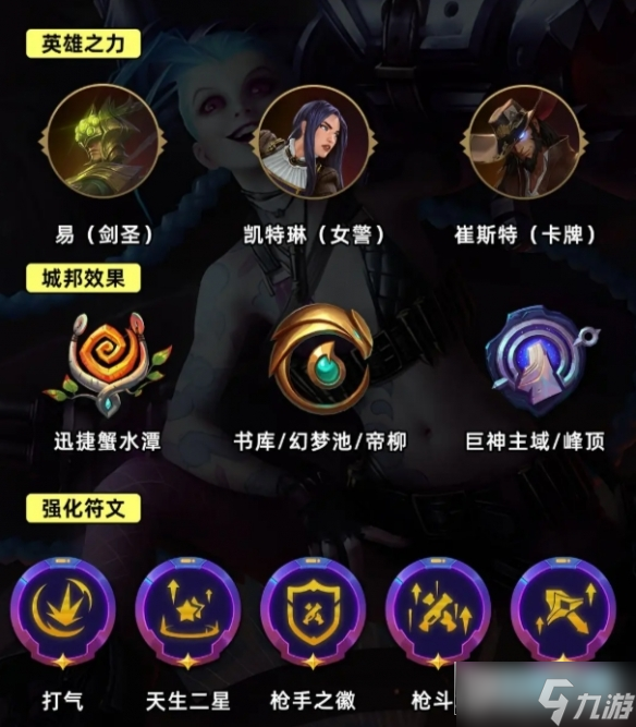 金铲铲之战S9.5打气金克丝阵容推荐攻略 打气金克丝怎么玩