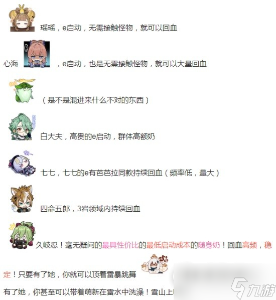 原神全奶妈启动时间对比一览