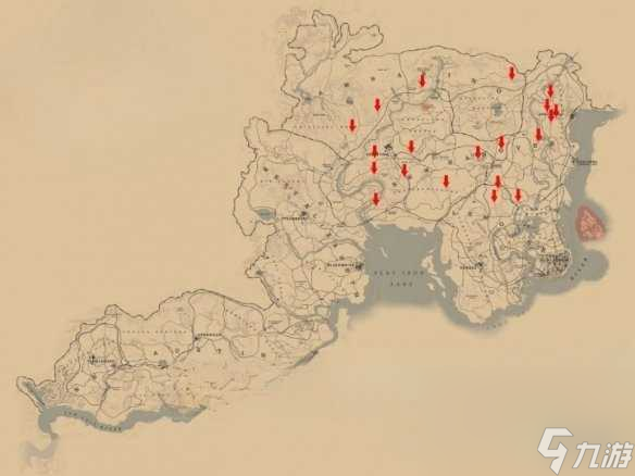 《荒野大嫖客2》全捕梦网方位一览