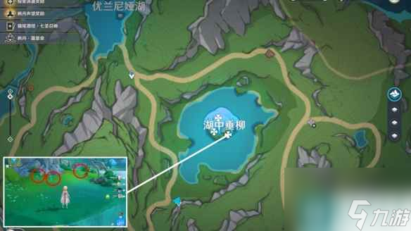 《原神》湖光铃兰分布图 4.2湖光铃兰采集路线