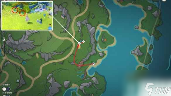 《原神》湖光铃兰分布图 4.2湖光铃兰采集路线