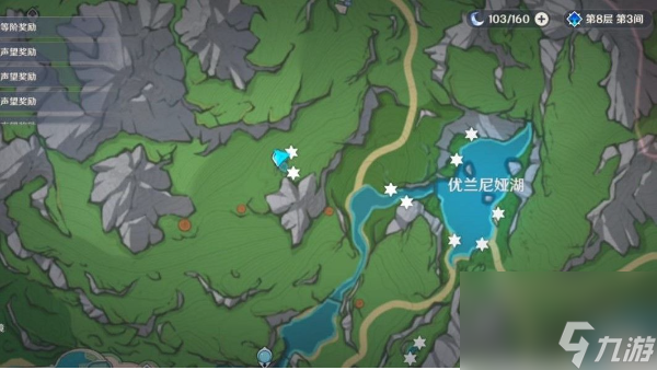 原神湖光铃兰位置大全 湖光铃兰采集路线分布图