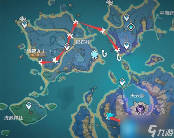 原神4.2藏镜仕女在哪里-4.2藏镜仕女讨伐路线图一览