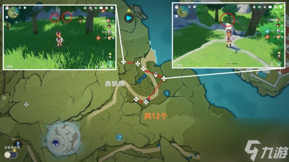 原神小灯草分布图3.8小灯草收集路线