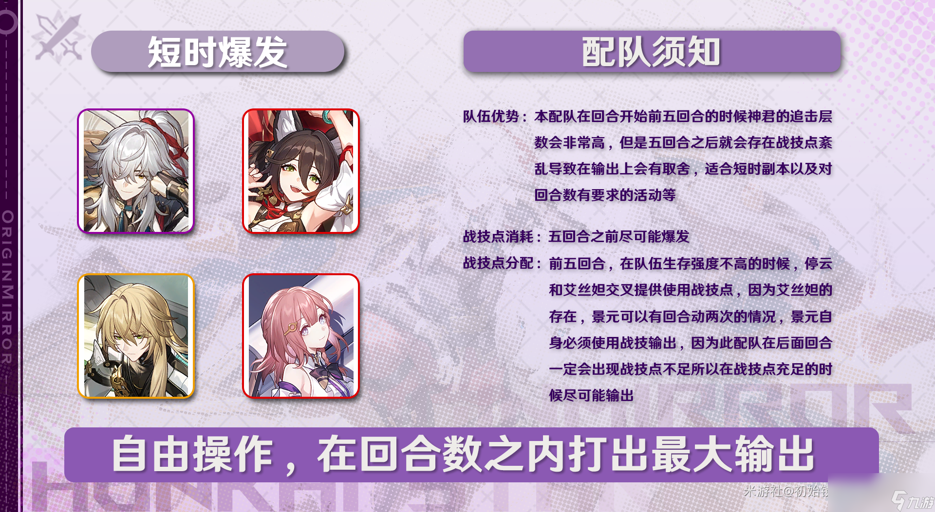 崩坏星穹铁道2024景元阵容搭配
