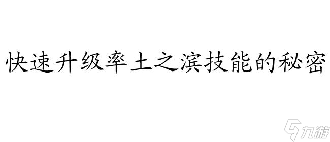 率土之滨技能怎么升级攻略 - 专业攻略指南