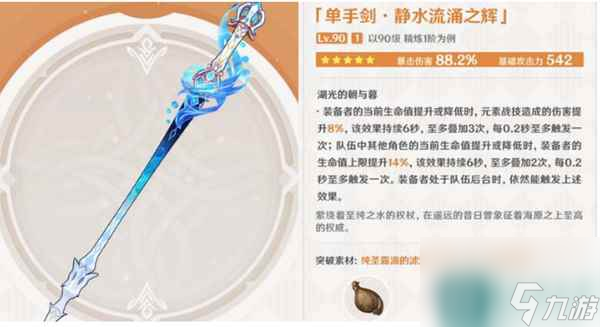 《原神》静水流涌之辉突破材料分享