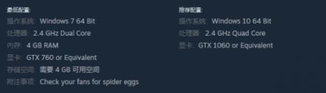 火烧蜘蛛2配置要求介绍