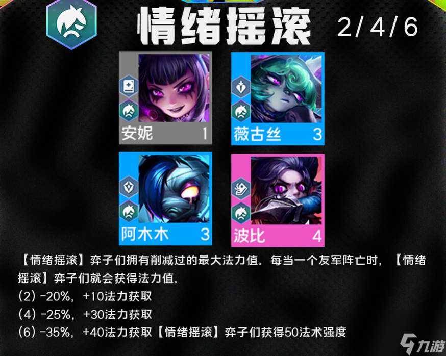云顶之弈情绪摇滚羁绊效果介绍