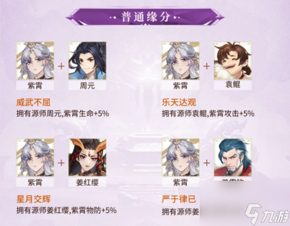 元尊手游紫霄陣容搭配詳解