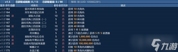《崩坏星穹铁道》1.5版全成就介绍