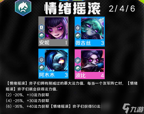 云顶之弈情绪摇滚羁绊效果一览