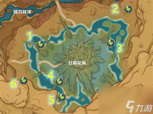 草神瞳位置分布图 原神甘露花海草神瞳位置分享