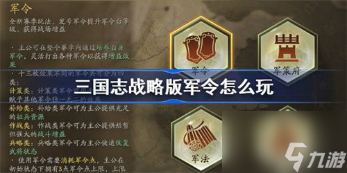 三國(guó)志戰(zhàn)略版軍令怎么玩 三國(guó)志戰(zhàn)略版軍令玩法攻略