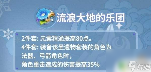 原神乐团四件套是哪四个 原神提纳里圣遗物属性推荐攻略