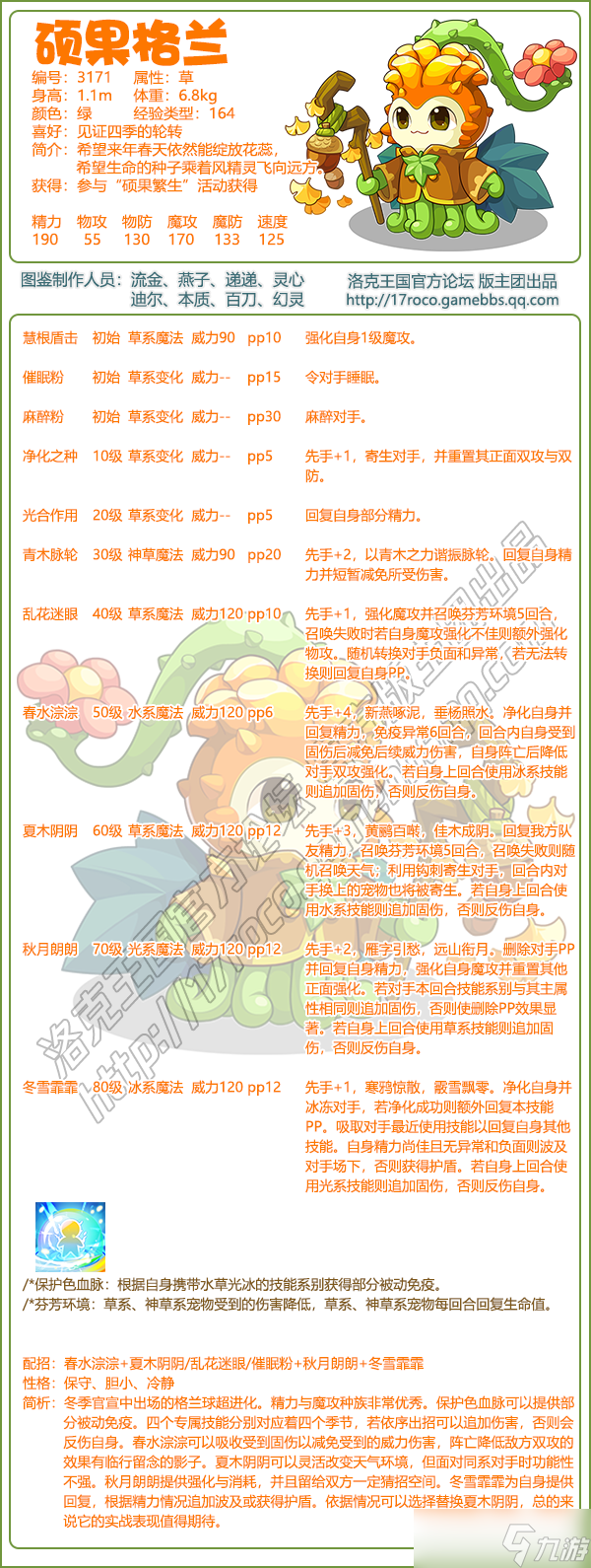 洛克王国硕果格兰性格技能搭配推荐