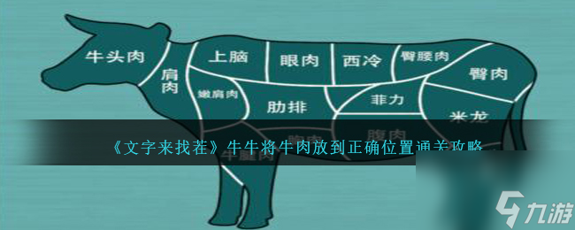 文字来找茬牛牛将牛肉放到正确位置怎么过-通关攻略