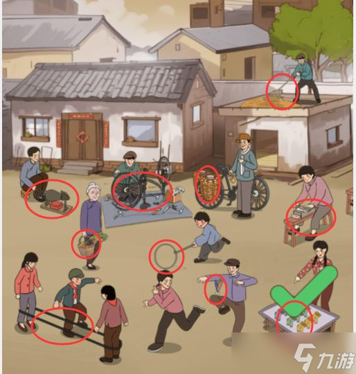爆梗找茬王怀旧赶集怎么通关