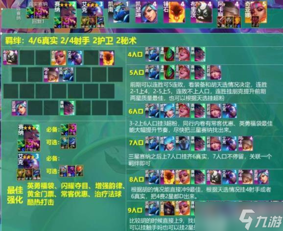 云顶之弈s10真实赛娜阵容推荐