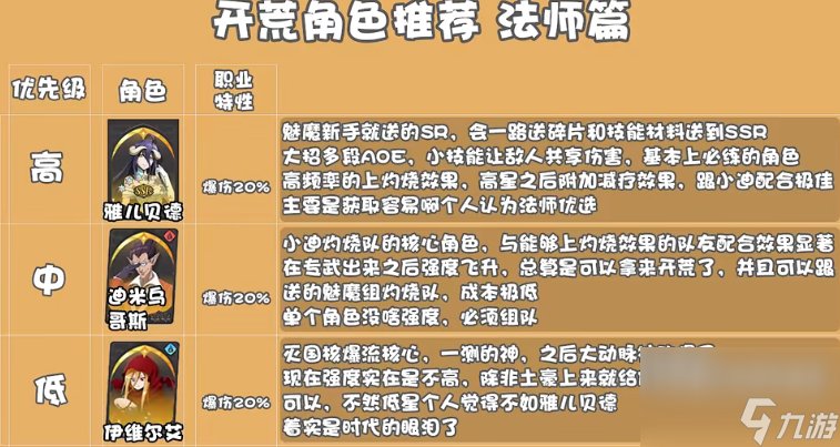 纳萨力克之王开荒法师怎么选-开荒法师选择推荐