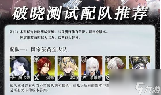 雾境序列新手强力阵容有哪些