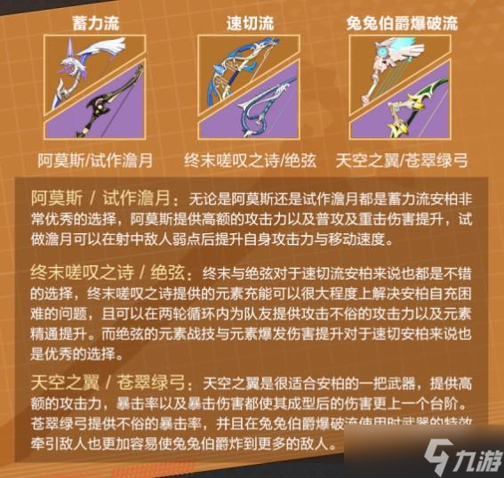 原神安柏武器用什么 原神安柏武器推薦