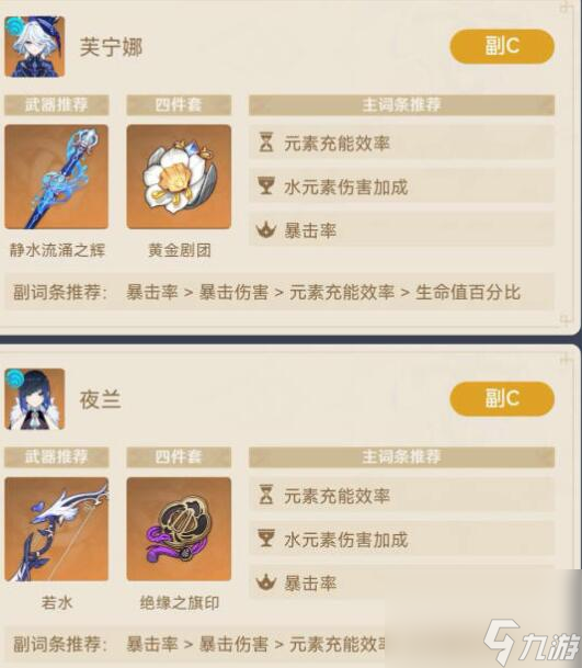 原神芙夜莫桃陣型怎樣調(diào)配