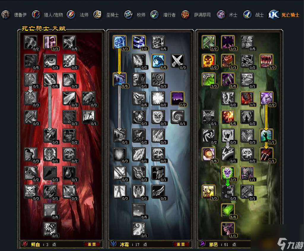 <a id='link_pop' class='keyword-tag' href='https://www.9game.cn/moshoushijie2/'>魔兽世界</a>80dk输出天赋（80血DK最佳练级天赋）