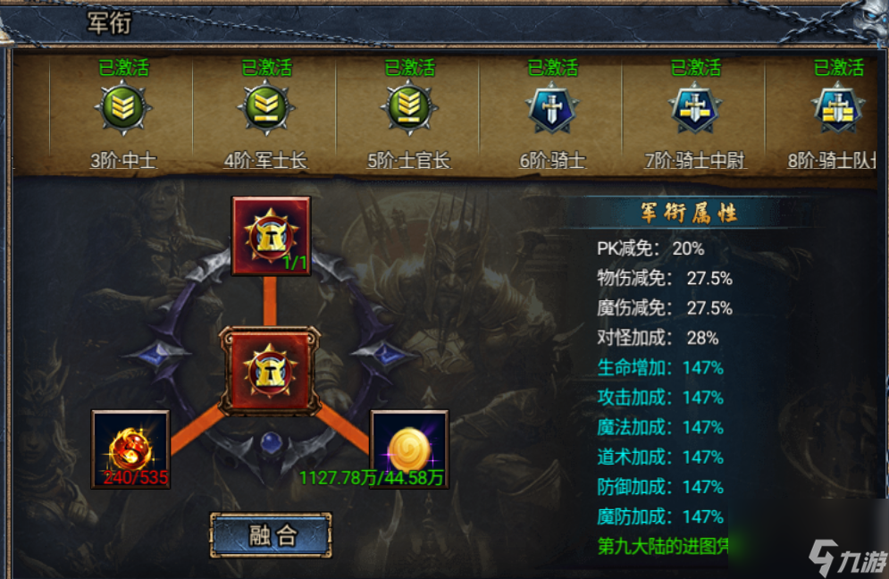 《無極仙道》軍銜系統(tǒng)（一）