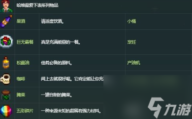 星露谷物语哈维喜欢什么礼物