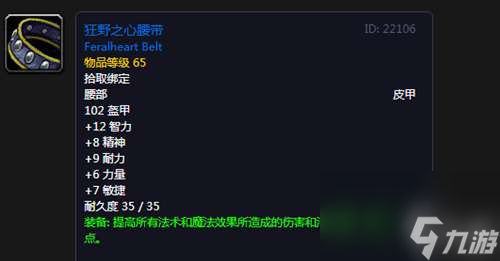 wow野性之心套装哪里刷比较多（腰带任务做法和用处分析)