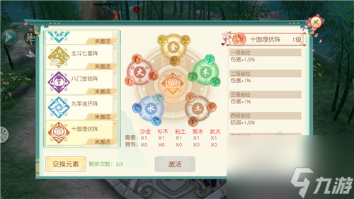 阵法元素有什么用 神雕侠侣2手游阵法怎么激活