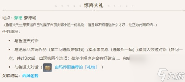 《原神》蒙德日常委托成就合集