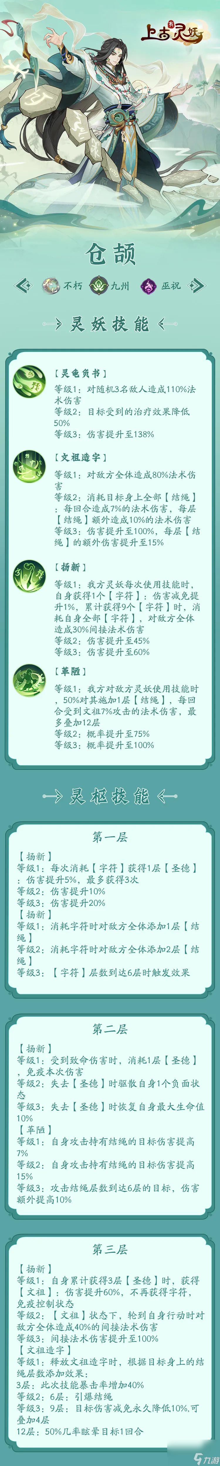 《上古有靈妖》山海天機鏡 倉頡