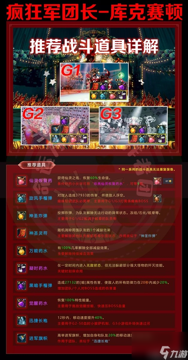 《命运方舟》疯狂军团长副本战斗道具推荐