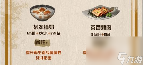 《明日之后》2022茶叶食谱配方汇总