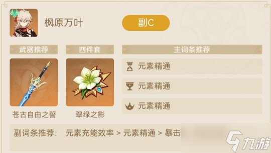神里绫华的纯冰伤普攻专精配队，队伍说明